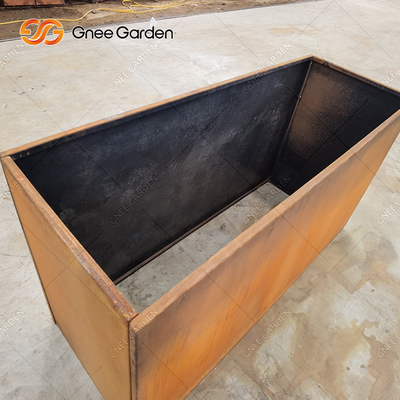 Özelleştirme Metal Bahçe Ekici Kutuları Corten Çelik Tekneli Ekici 1200mm