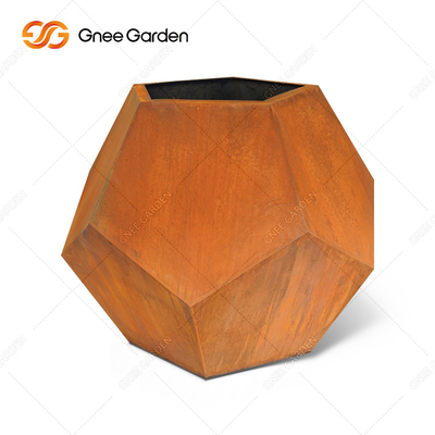 OEM ODM Dekoratif Corten Çelik Bahçe Yetiştiricileri Corten Bitki Saksısı aşınma önleyici