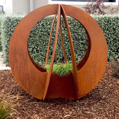 Gnee Garden Büyük Corten Çelik Ekiciler Dekoratif Dış Mekan
