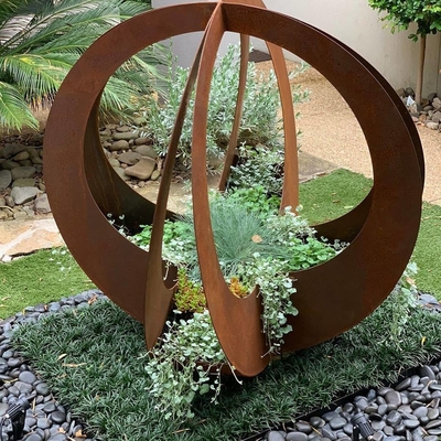 Gnee Garden Büyük Corten Çelik Ekiciler Dekoratif Dış Mekan