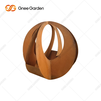 Özel Şekil Lazer Kesim Geometrik korten çelik saksılar 90*25*25cm