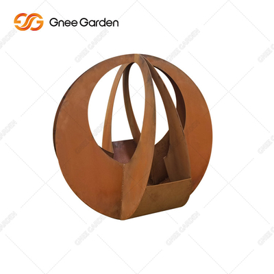 Özel Şekil Lazer Kesim Geometrik korten çelik saksılar 90*25*25cm