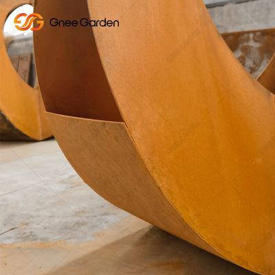 Paslı Kırmızı Modern Dış Mekan Metal Ekici Özelleştirilebilir Corten Çelik Ekiciler