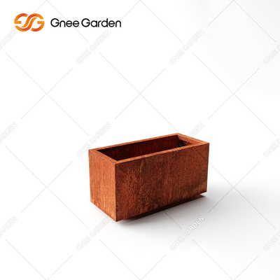 Bahçe için Kare Şekli Kübik Corten Çelik Ekici Metal Saksı