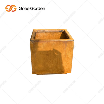 Corten Çelik Metal Bahçe Yetiştiricilerinin Dış Mekan Pas Renk Kutusu