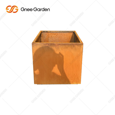 Corten Çelik Metal Bahçe Yetiştiricilerinin Dış Mekan Pas Renk Kutusu