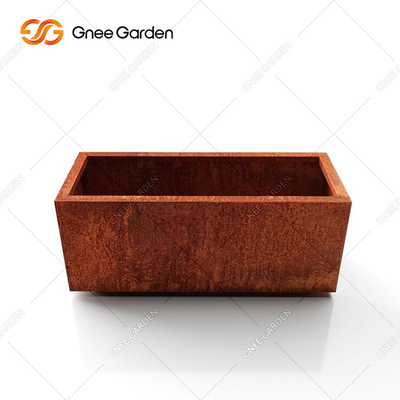Masif Ahşap Kompozit Kereste Metal Stand Saksı Tutacağı Corten Çelik Ekici