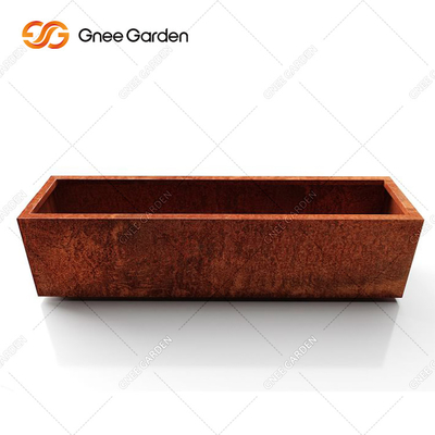 Masif Ahşap Kompozit Kereste Metal Stand Saksı Tutacağı Corten Çelik Ekici