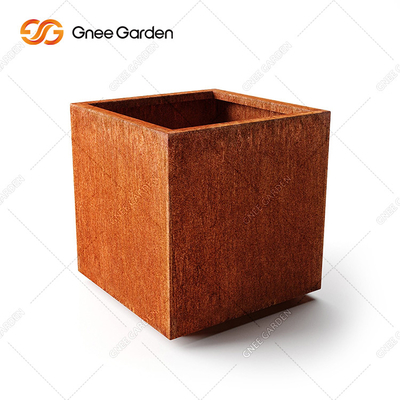 Masif Ahşap Kompozit Kereste Metal Stand Saksı Tutacağı Corten Çelik Ekici