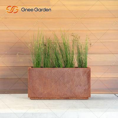 Masif Ahşap Kompozit Kereste Metal Stand Saksı Tutacağı Corten Çelik Ekici
