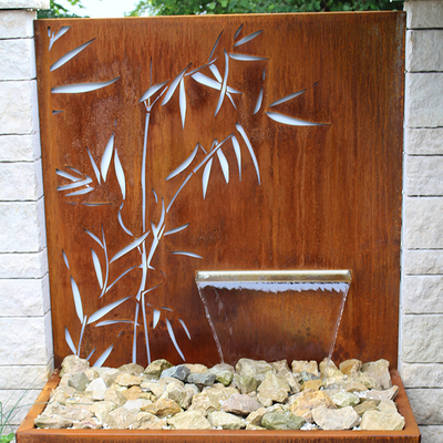 1500x1000x600mm Lazer Kesim Ekran Panelli Rustik Corten Çelik Su Fıskiyesi