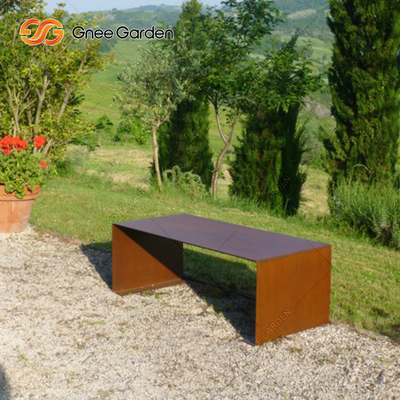 Kamusal Alanlar İçin 1800mmx510mm Dış Mekan Metal Mobilya Corten Çelik Tezgah