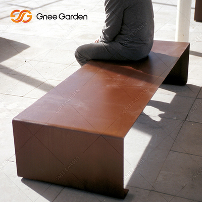 Kamusal Alanlar İçin 1800mmx510mm Dış Mekan Metal Mobilya Corten Çelik Tezgah