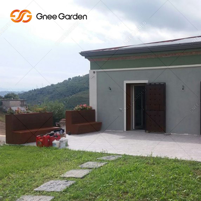Arka Bahçe için Özel Paslı Açık Corten Çelik Ekici Tezgahı