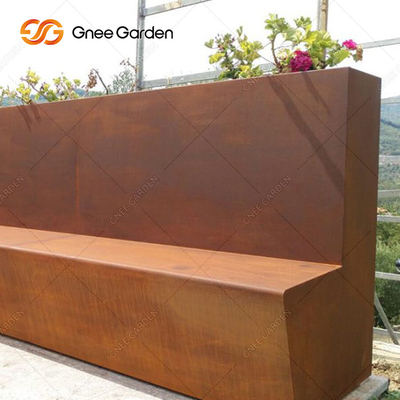 Arka Bahçe için Özel Paslı Açık Corten Çelik Ekici Tezgahı