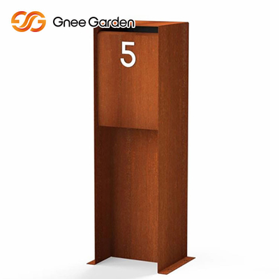 SGS, Dış Mekan Metal Mobilyalarını Onayladı Corten Steel Letterbox Bağlantısız