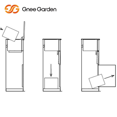 Özelleştirilmiş Corten Steel Dış Mekan Metal Mobilya Dikey Çelik Posta Kutusu