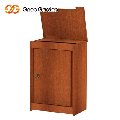 Özelleştirilmiş Corten Steel Dış Mekan Metal Mobilya Dikey Çelik Posta Kutusu