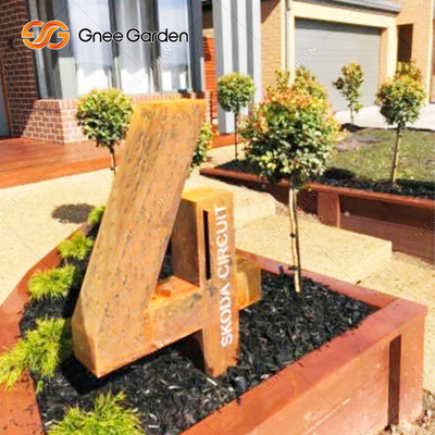 Posta Hizmeti için 400mm Corten Çelik Serbest Daimi Mektup Kutusu Açık
