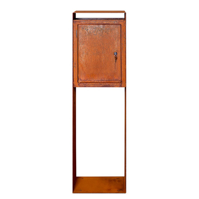 Ayrışma Çelik Corten Çelik Metal Koli Bırakma Kutusu Dikey Dekoratif