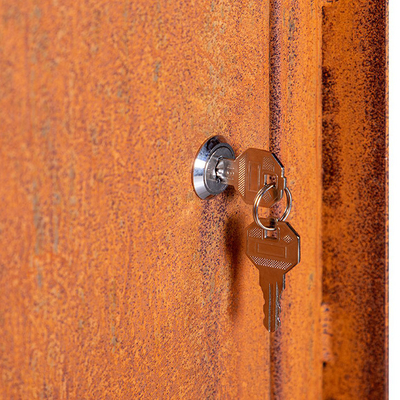 Ayrışma Çelik Corten Çelik Metal Koli Bırakma Kutusu Dikey Dekoratif