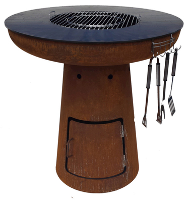 Izgara Halka Açık Kamp ile Barbekü Yangın Kase Corten Çelik