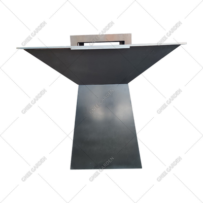 Corten Steel KD Açık Barbekü Ateş Çukuru Yuvarlak Ön Paslı