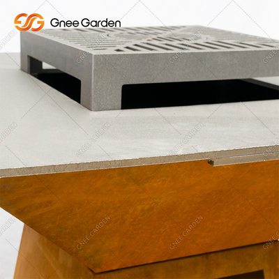 3mm Kalın Hareketli Corten Çelik Barbekü Ateş Çukuru Özel Boyut