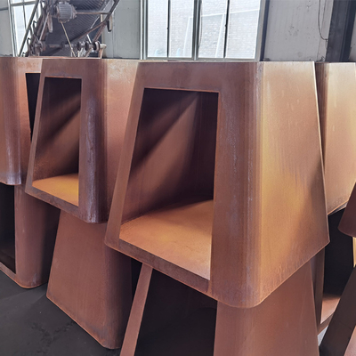 3mm Kalın Hareketli Corten Çelik Barbekü Ateş Çukuru Özel Boyut
