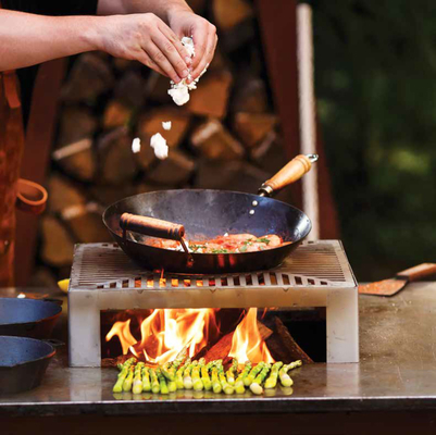 Bahçe Açık Teppanyaki Barbekü Izgara Büyük Boy Pişirme Çıkıntılı Çok Fonksiyonlu