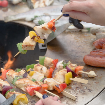 Kamp Pikniği İçin Yanan Corten Çelik Açık Ateş Çukuru Çelik Barbekü Izgarası