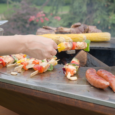 Kamp Pikniği İçin Yanan Corten Çelik Açık Ateş Çukuru Çelik Barbekü Izgarası
