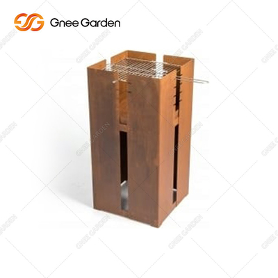 Bahçe Açık Pişirme için Metal Ahşap Yanan Açık Ateş Çukuru Barbekü Izgara