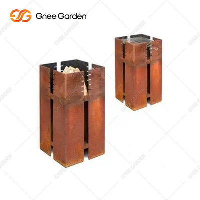 Corten Çelik Barbekü Kömür Izgara Masası 3mm Kalınlık