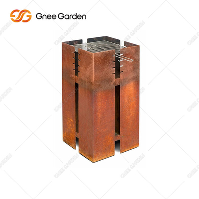 Bahçe Açık Pişirme için Metal Ahşap Yanan Açık Ateş Çukuru Barbekü Izgara
