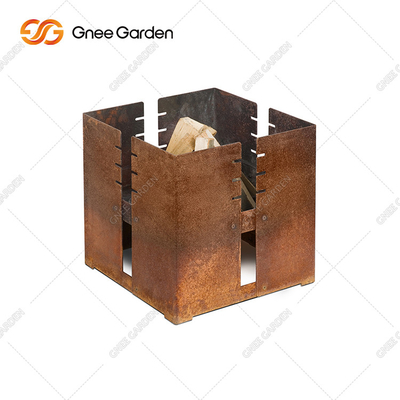 Bahçe Açık Pişirme için Metal Ahşap Yanan Açık Ateş Çukuru Barbekü Izgara