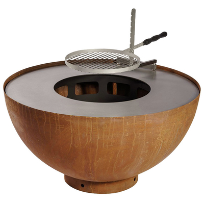 Corten Steel Garden Antik Ateş Çukuru Pas Barbekü Çukuru 31.5&quot;