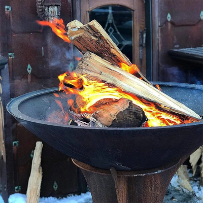 Ayrılabilir Tabanlı 1000mm Corten Çelik Dış Mekan Pişirme Izgaraları