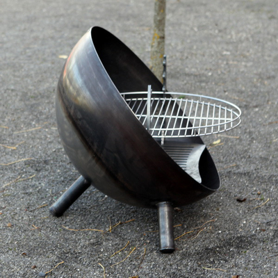 Odun Yanan Corten Metal Dış Mekan Pişirme Izgaraları Kömür Barbekü Corten Çelik Barbekü