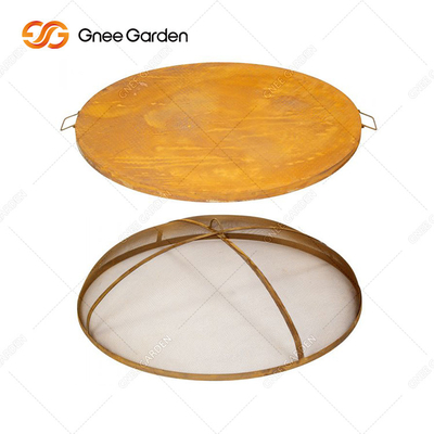 Açık Pişirme Sebzeleri için Corten Çelik Metal Kamp Paslı Barbekü Izgarası
