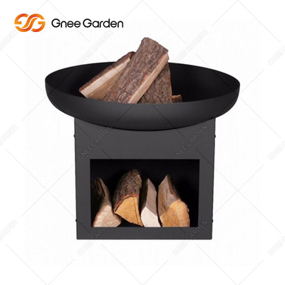 Barbekü Açık Pişirme Izgaraları Plancha Grill Corten Çelik Ateş Çukuru Siyah Renk