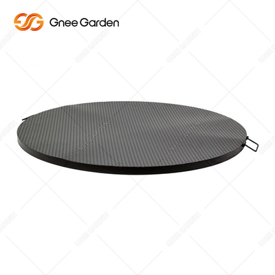 Barbekü Açık Pişirme Izgaraları Plancha Grill Corten Çelik Ateş Çukuru Siyah Renk