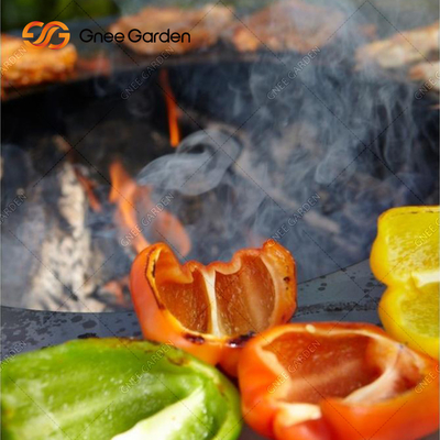 Büyük Kütük Depolama ile Backyard Patio Açık Pişirme Paslı Corten Çelik Ateş Çukuru