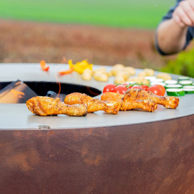 Corten Steel Garden Antik Ateş Çukuru Pas Barbekü Çukuru 31.5&quot;