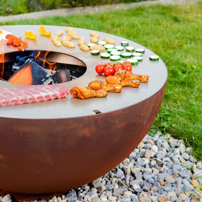 Corten Steel Garden Antik Ateş Çukuru Pas Barbekü Çukuru 31.5&quot;