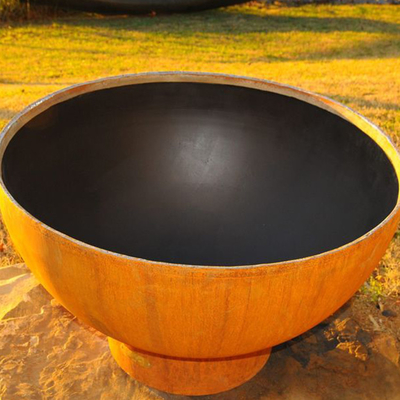 Açık Kamp için Ahşap Yanan Corten Çelik Yuvarlak Ateş Çukuru