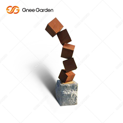 3mm Kalınlık Büyük Soyut Rustik Metal Bahçe Heykelleri Corten Steel