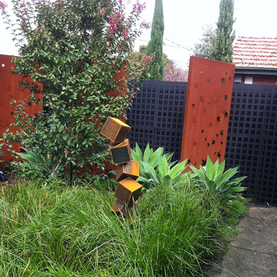 3mm Kalınlık Büyük Soyut Rustik Metal Bahçe Heykelleri Corten Steel