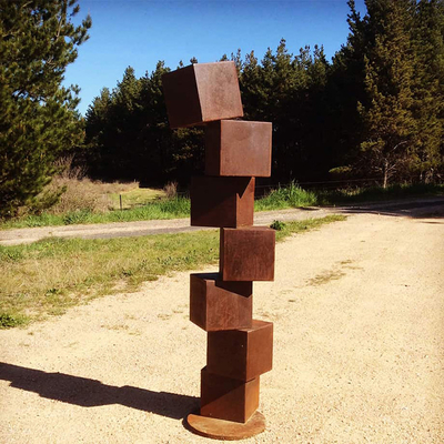 3mm Kalınlık Büyük Soyut Rustik Metal Bahçe Heykelleri Corten Steel