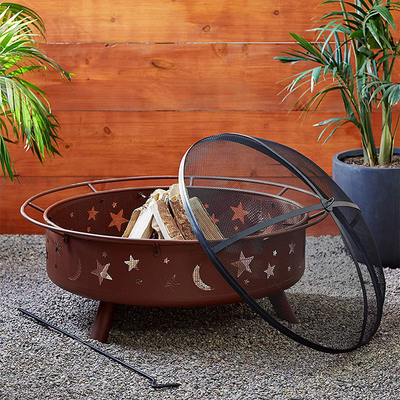 Özelleştirilmiş Metal Damgalama Çelik Ateş Çukuru Corten Çelik Firebowl 3mm Kalınlık